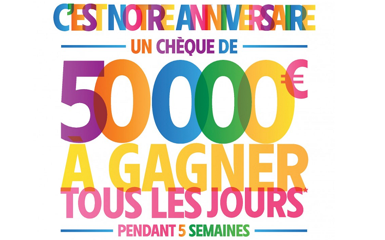 Intermarché 50 ans: chaque jour, un chèque de 50 000€ à gagner ?