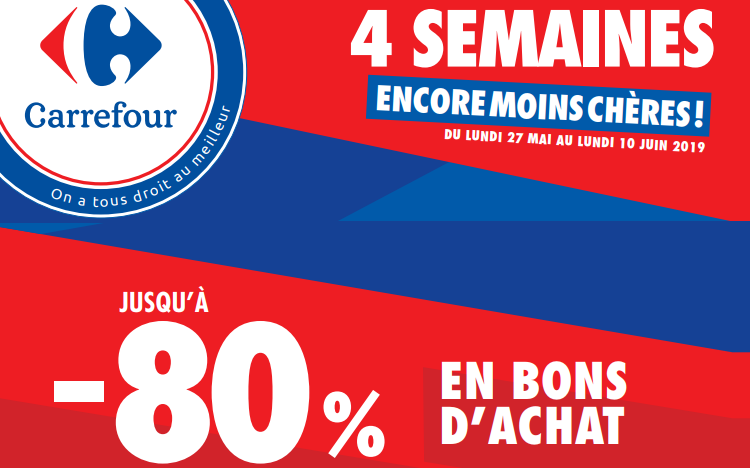 Bon plan: L'Anniversaire Carrefour : -80% en bons d'achat (Pampers, Skip, lave-glace)