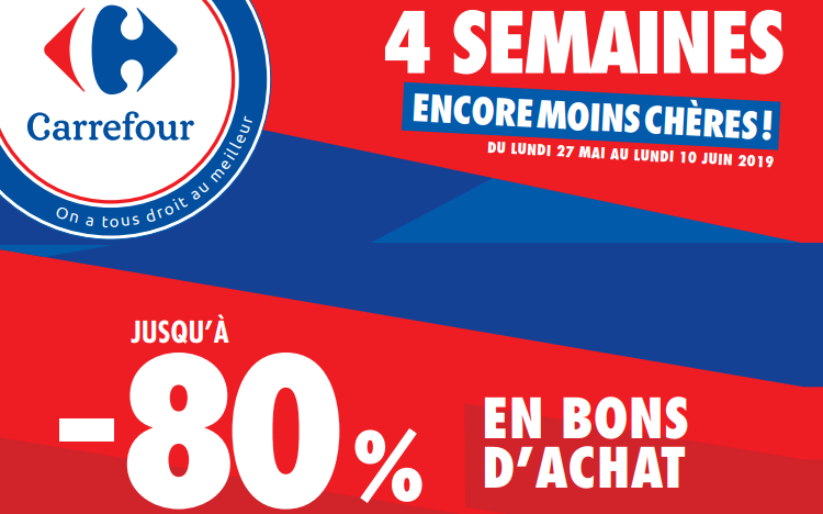 L'Anniversaire Carrefour : -80% en bons d'achat (Pampers, Skip, lave-glace)