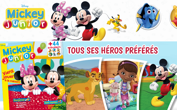 Promo abonnement « Mickey Junior » 12 numéros pour <strike>66€</strike> 23€