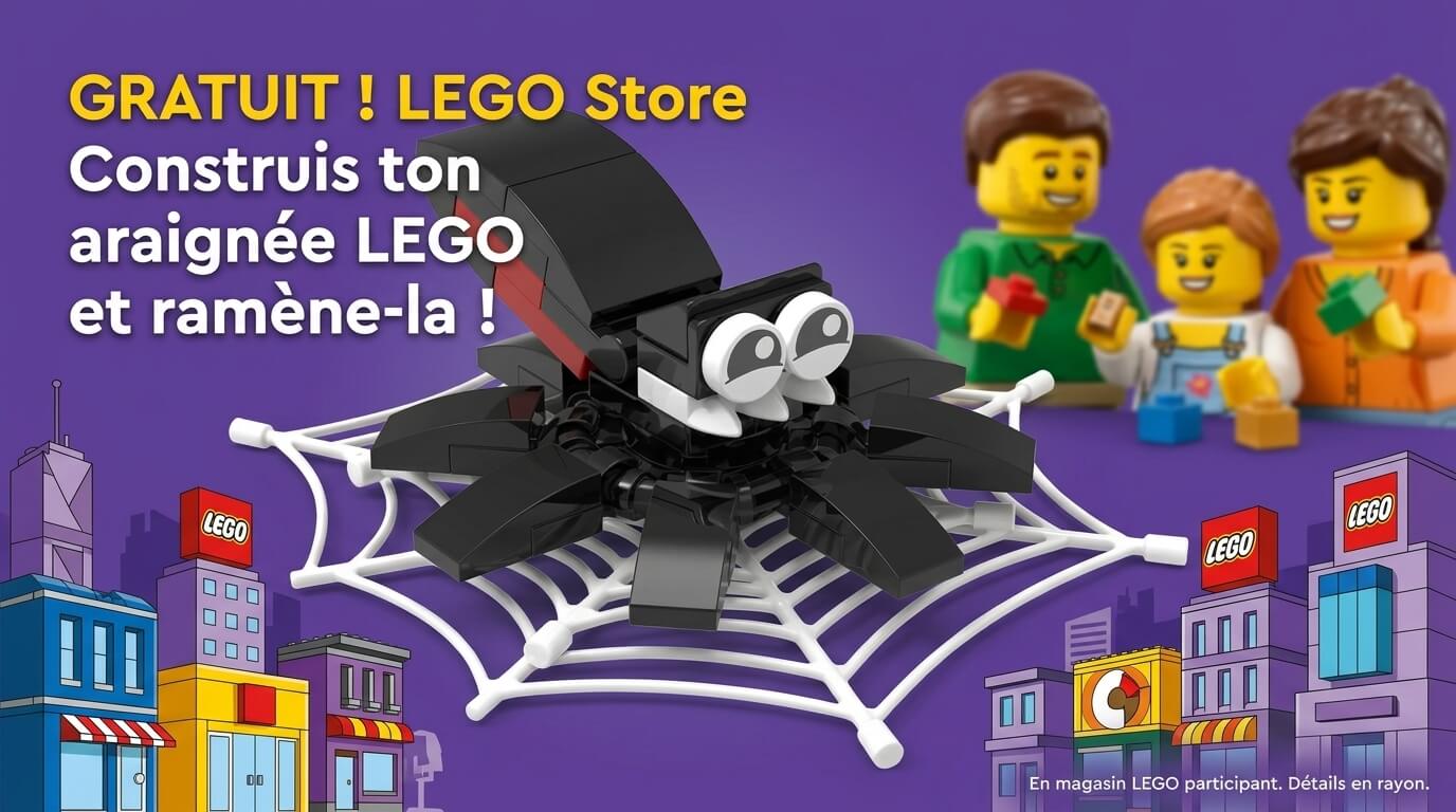 Bon plan: Halloween : construisez gratuitement une araignée LEGO dans 4 LEGO Store