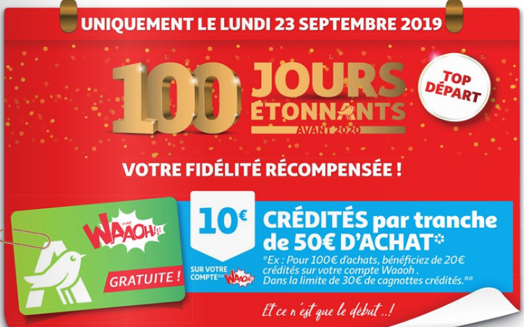 Bon plan: Auchan : 10€ offerts par tranche de 50€ d'achat !