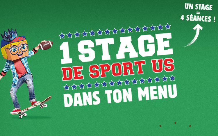 Bon plan: Burger King : 1 menu enfant = 1 stage de sport offert