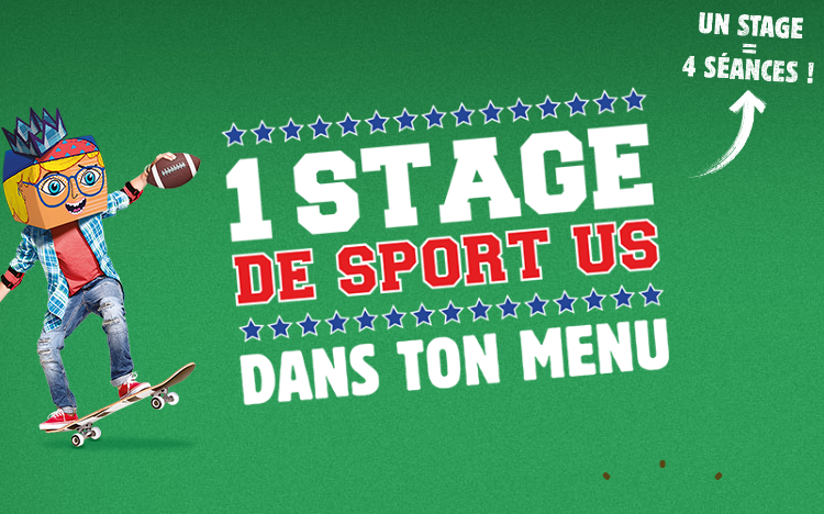 Burger King : 1 menu enfant = 1 stage de sport offert