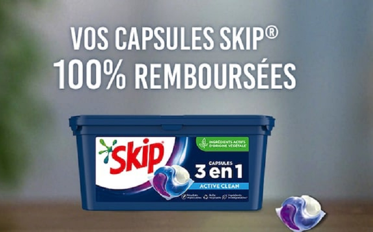 Bon plan: Capsules de lessive SKIP 100% remboursées !