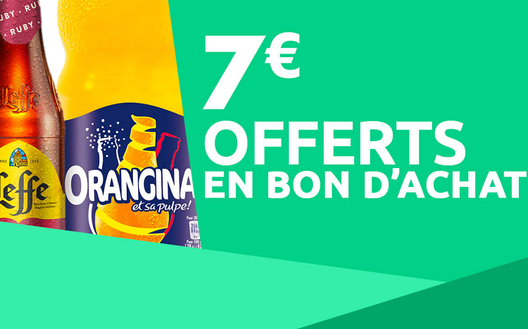 Carrefour : 7€ offerts tous les 20€ d'achats sur softs et bières