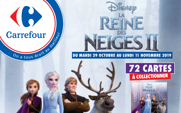 Bon plan: Carrefour : cartes Reine des neiges 2 (et peluches) à collectionner !