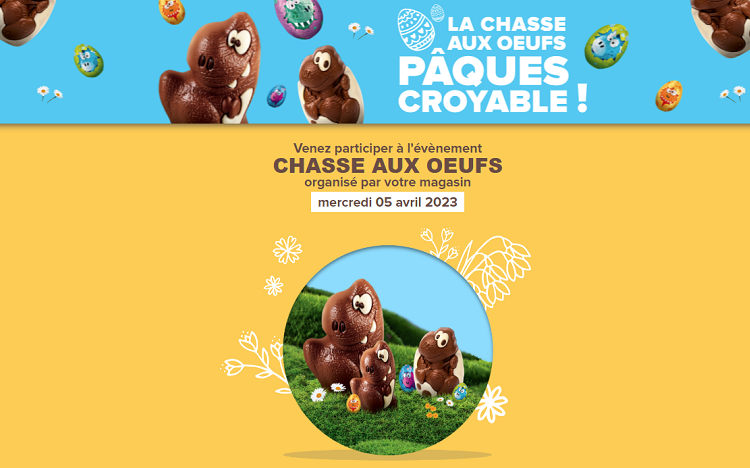 Bon plan: Carrefour : chasse aux œufs Pâques Croyable 2023 gratuite!