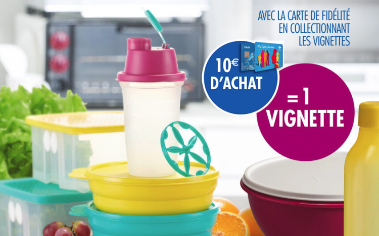 Vignettes Carrefour : produits Tupperware à 1€ seulement !