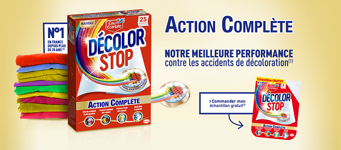 Échantillon Gratuit de lingettes Décolor Stop