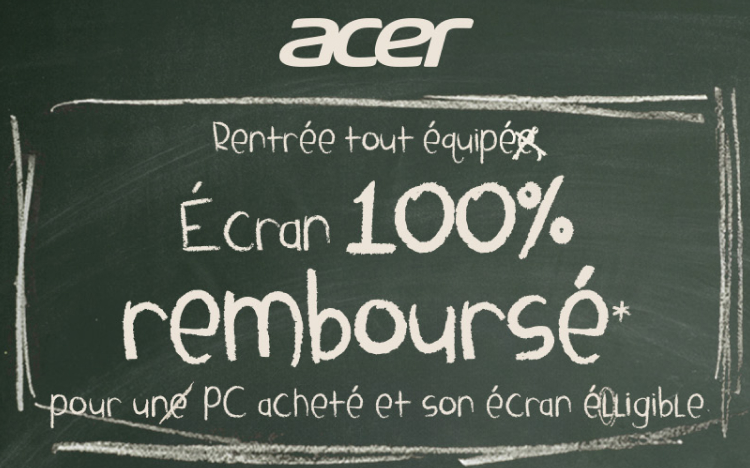 Bon plan: Écran Acer 100% remboursé pour la rentrée : comment en profiter chez Carrefour