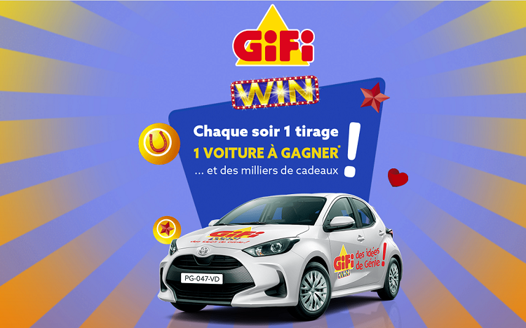 Bon plan: Appli GiFi WIN : gagnez 1 voiture grâce à votre CODE !