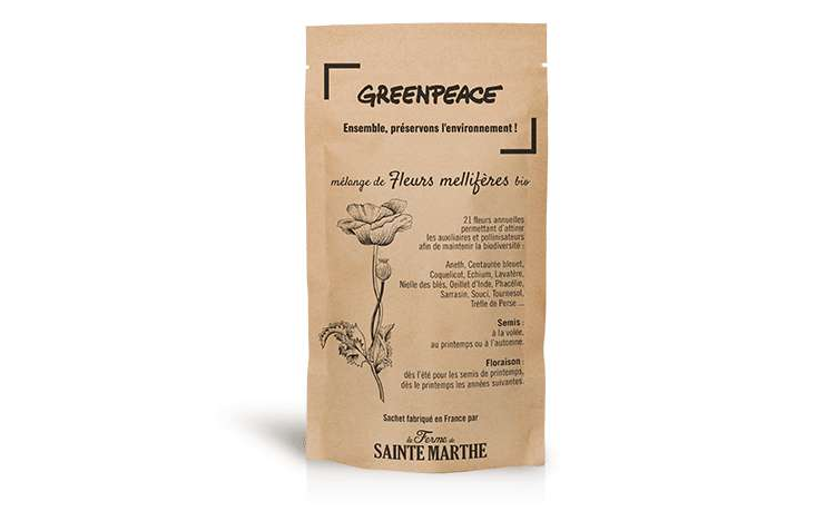 Greenpeace : sachet de graines de fleurs mellifères gratuit