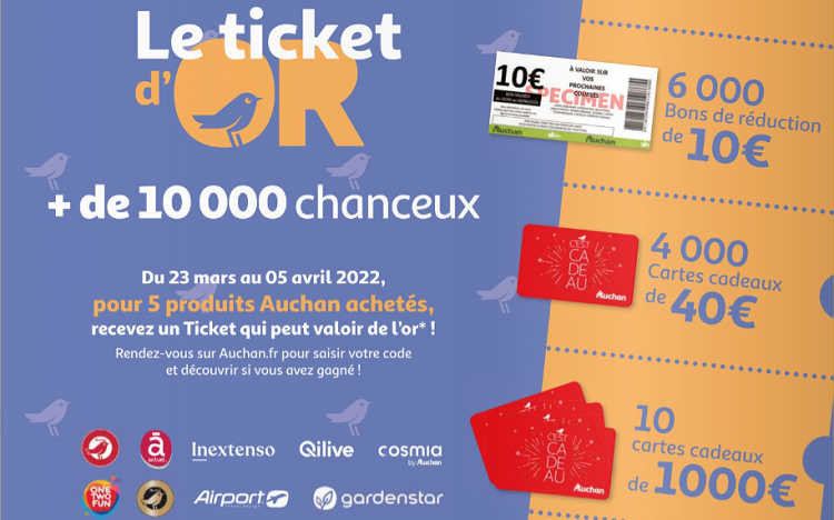 Calendrier de l'Avent - 10 ticket d'or à gagner