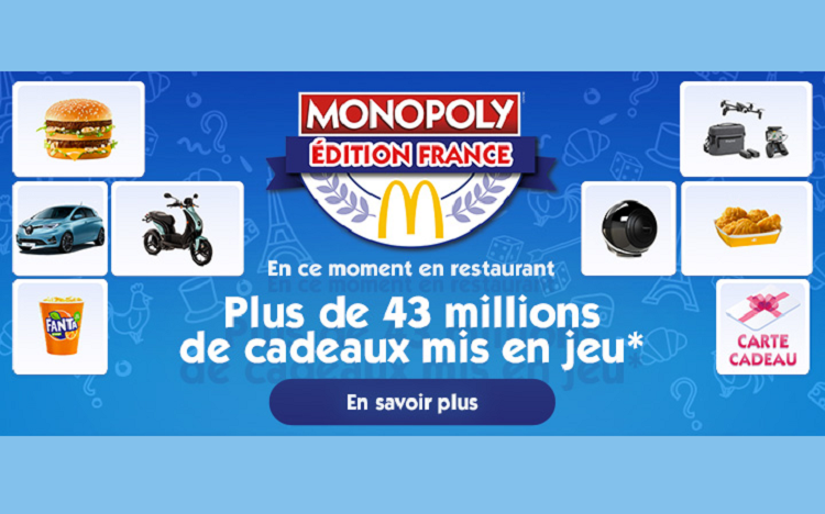 Monopoly Mcdo Carte Chance Et Vignette Gratuite