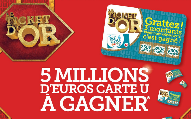 Bon plan: Le Ticket d'Or 2019 : 5 millions d'euros Carte U à gagner