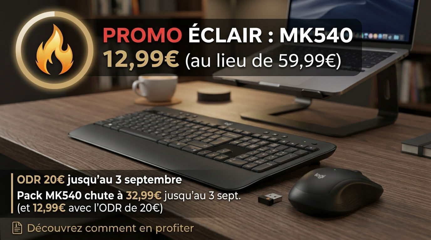 Bon plan: Clavier Souris sans fil Logitech à 12,99€ (au lieu de 59,99€) : ODR 20€