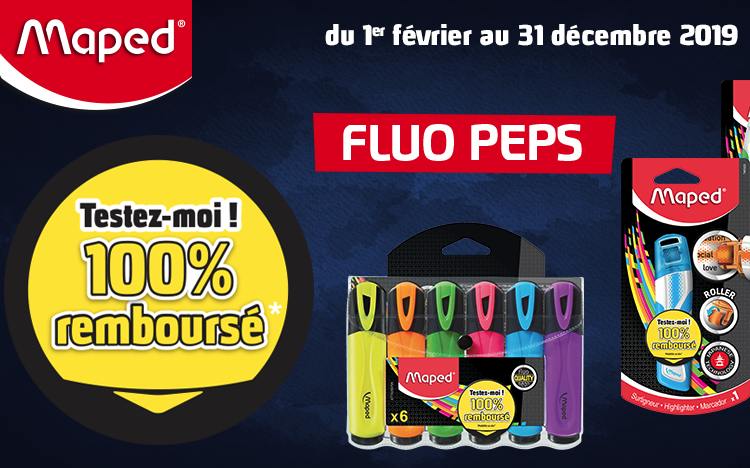 Bon plan: ODR Maped FLUO PEPS : votre achat 100% remboursé