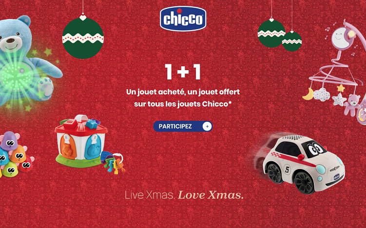 ODR Chicco : 1 jouet acheté = 1 jouet offert !