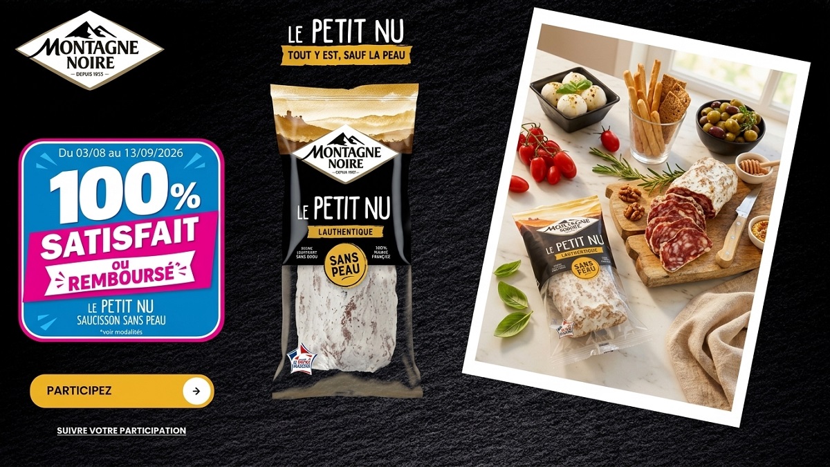 Bon plan: Saucisson Le Petit Nu : l'offre satisfait ou 100% remboursé