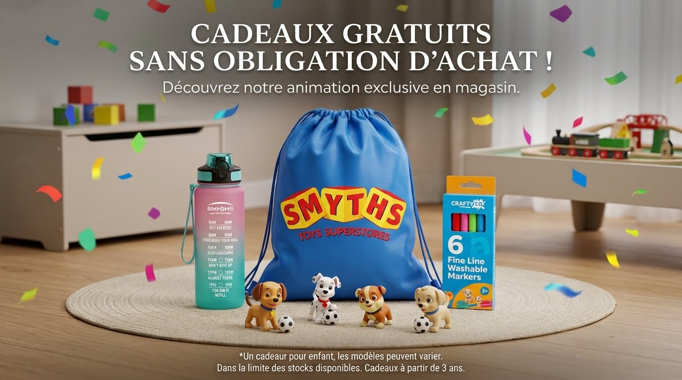Bon plan: Smyths Toys : cadeaux gratuits sans achat et animations le 26 septembre 2026