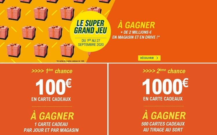 www.supergrand.jeu.leclerc : votre CODE = 1 carte Leclerc de 1000 € !