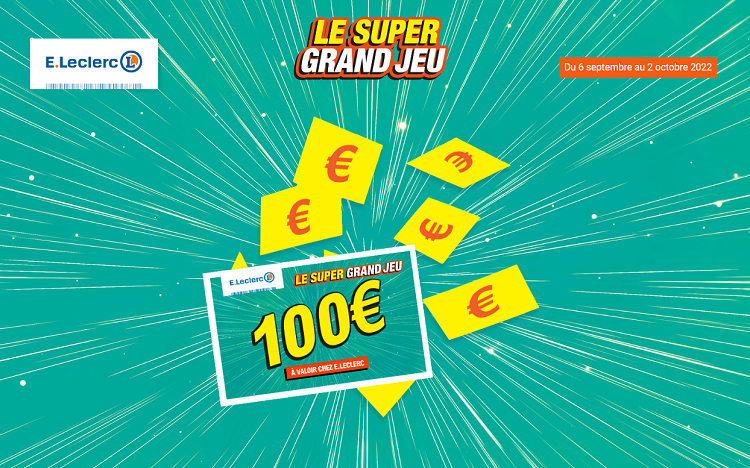 Votre CODE Super Grand Jeu Leclerc : + 4 millions d'euros à gagner !