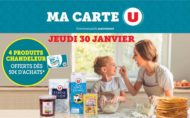 Bon plan: Super U : 4 produits chandeleur offerts dès 50€ d'achats