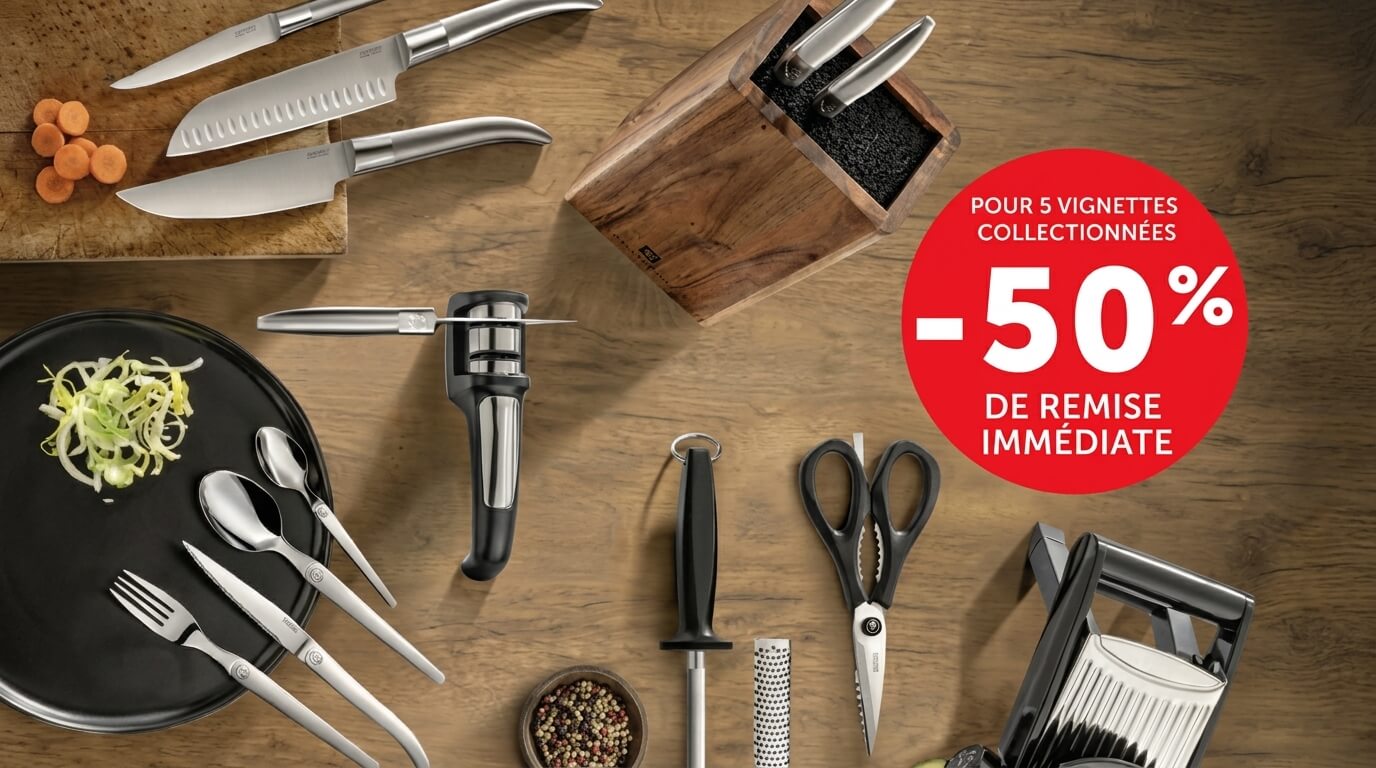 Bon plan: Vignettes Laguiole Super U : -50% sur 20 ustensiles, tous les prix
