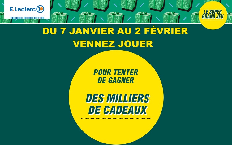 www.supergrand.jeu.leclerc : votre CODE pour gagner des milliers de cadeaux