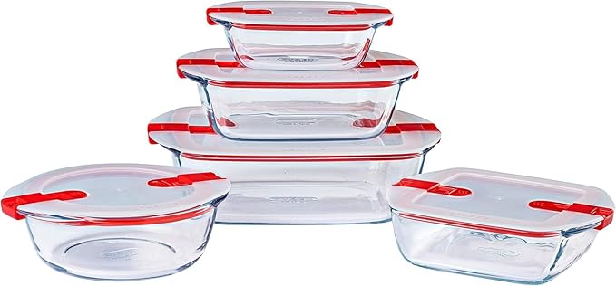 Pyrex - Lot de 5 Boites Cook & Heat