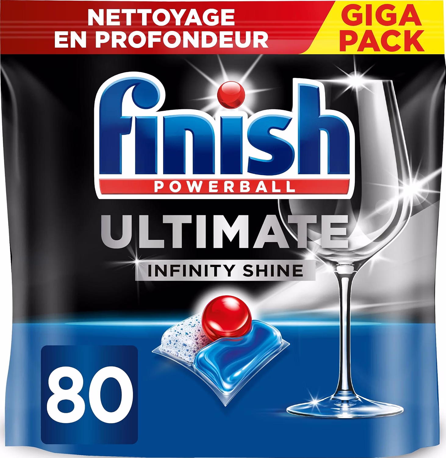 80 Pastilles Lave-Vaisselle Finish Ultimate Infinity Shine