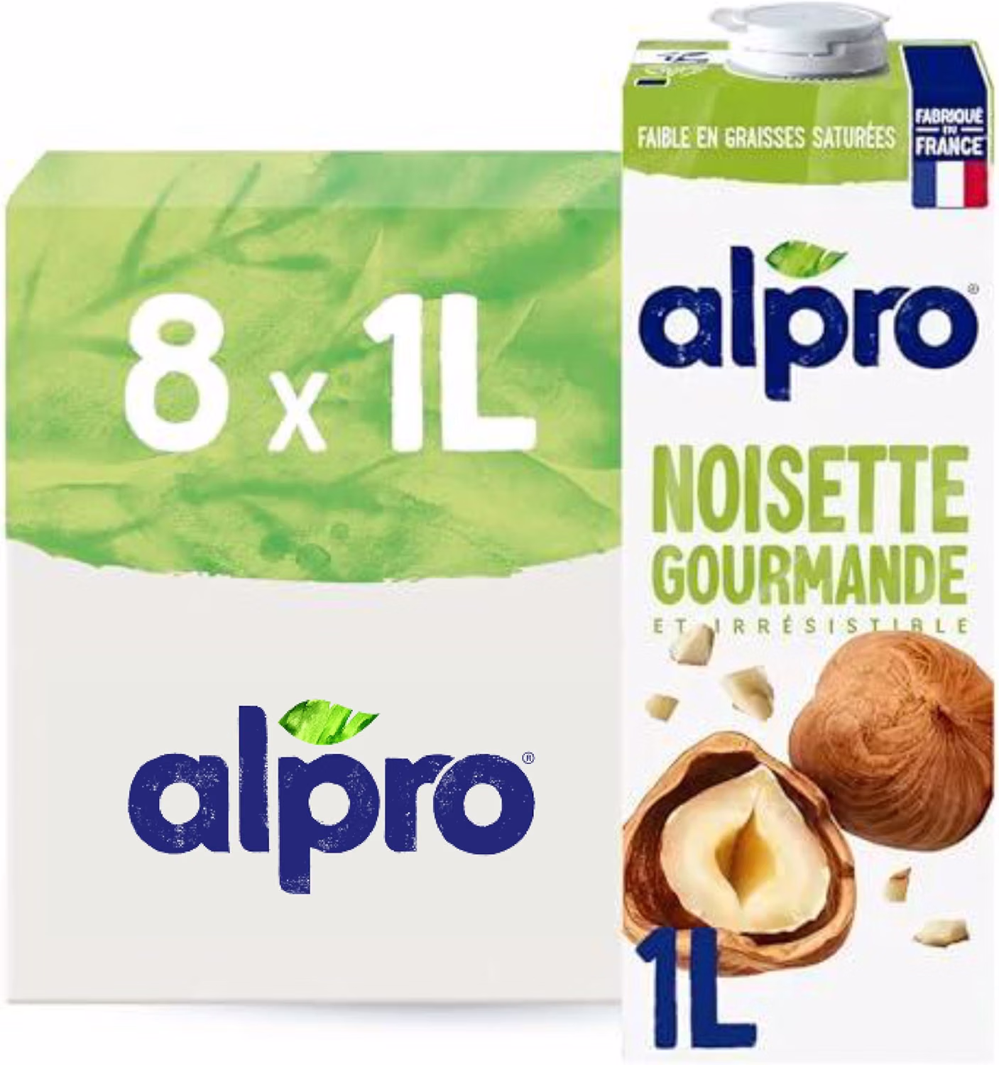 Lot de 8x1L - Boisson Végétale Alpro - Noisette