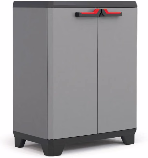 Keter Armoire Basse STILO - Armoire de Rangement Verrouillable - 68 x 39 x 90 cm