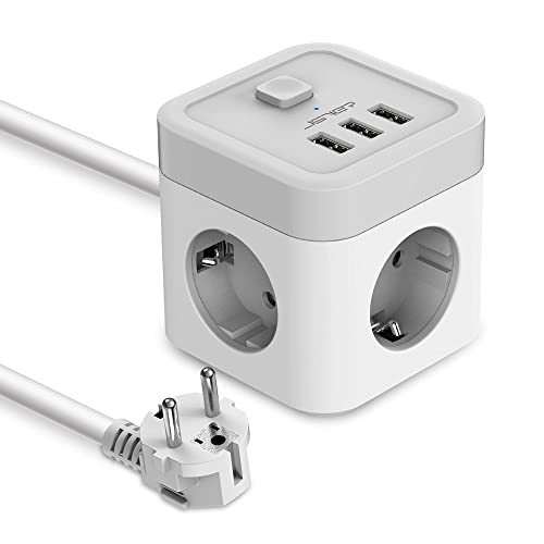 Bloc Multiprise 3 Prises avec 3 Ports USB Chargeur (15,5W)