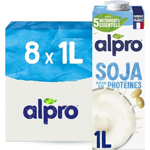 Lot de 8x1L - Boisson végétale Soja Alpro