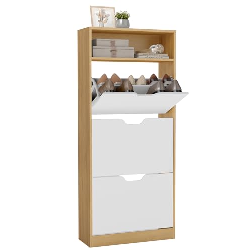 Meuble à Chaussures 3 portes, 15 à 18 Paires, pour Entrée - VASAGLE