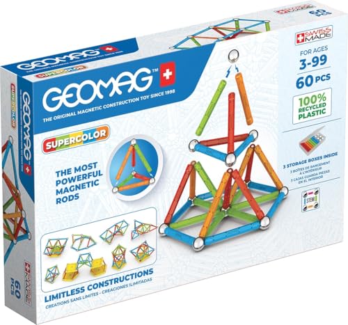 Jeu de Construction magnétique Geomag Supercolor pour Enfants