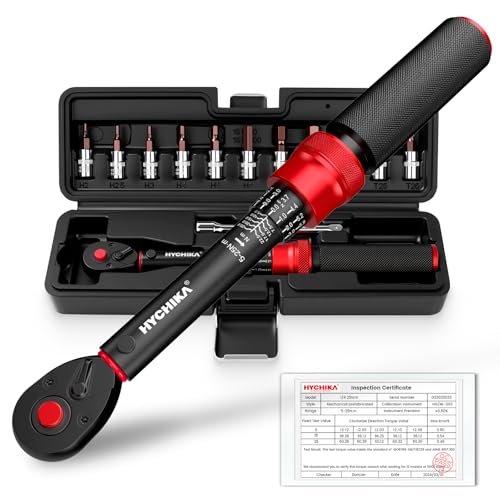 HYCHIKA Clés Dynamométriques 1/4", Précision ±2%, 5-25Nm
