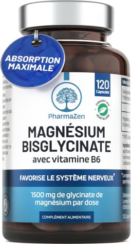 Magnésium Bisglycinate 1500 mg + Vitamine B6 - Sommeil, Stress, Fatigue
