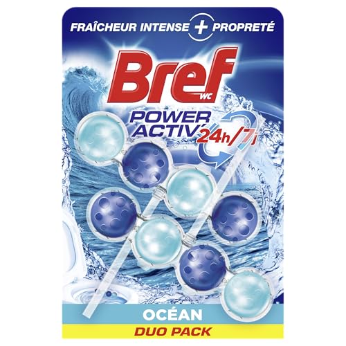 Bref WC Power Activ Océan - Blocs WC 2x50g Fraîcheur Intense Anti‑Calcaire