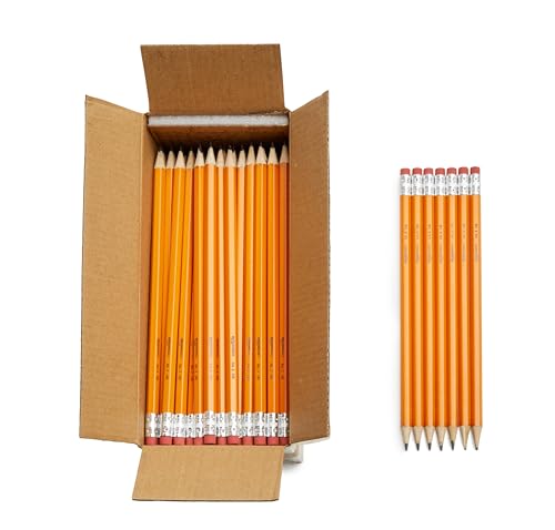 Lot de 150 Crayons à Mine Graphite 2HB en Bois - Embout avec Gomme - Offre Réservée Prime