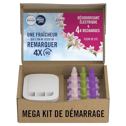 Febreze Désodorisant Électrique 1 Kit Fleur de Lys + 4 recharges (20ml)