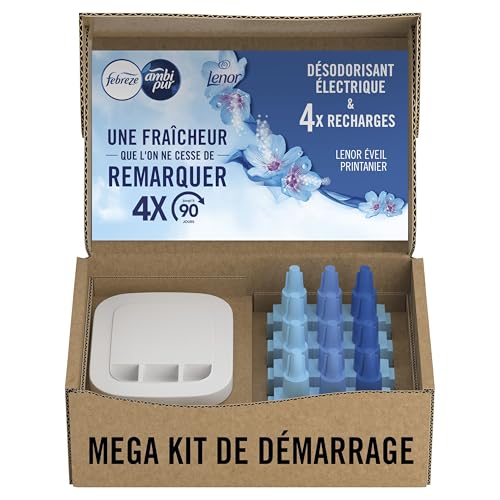 Febreze Désodorisant Électrique 1 Kit Eveil Printanier + 4 recharges (20ml)