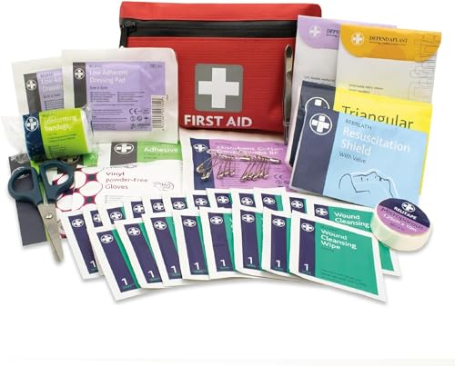 Trousse de Secours et de Premiers Soins - 92 pièces - À garder dans votre Voiture, à la Maison, au Travail, en Vacances