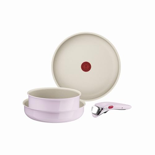 Tefal - Ingenio Serenity Batterie de cuisine Pink - 4 pièces