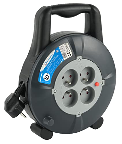 Enrouleur Rallonge Ménager Domestique 10m 16A - Section 3G1,5 mm² - Electraline