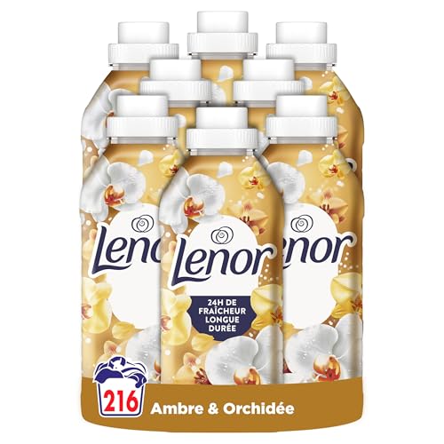 Lenor Adoucissant 216 Lavages (8x27) - Parfum Ambre et Orchidée