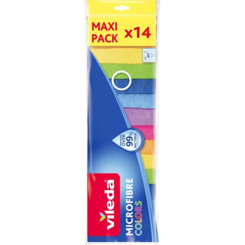 Lot de 14 Chiffons Microfibres Ménage Haute Absorption - Efficacité Nettoyante Multi-Surfaces sans Trace