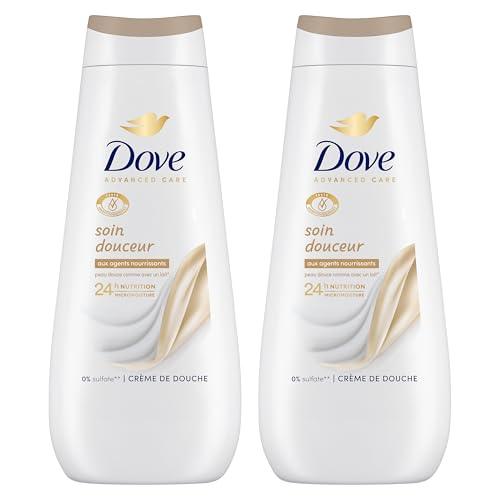 DOVE Gel Douche Soin Douceur 0% Sulfate 2x400ml